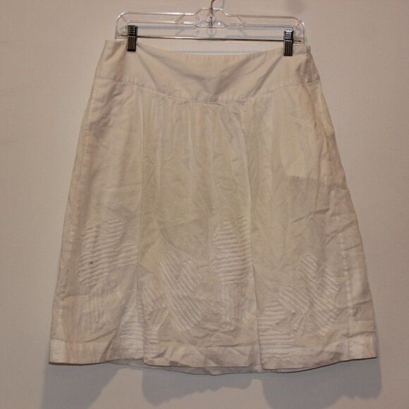 Theory White Zipper A-Line Mini Skirt Women Size 12 - Picture 2 of 9
